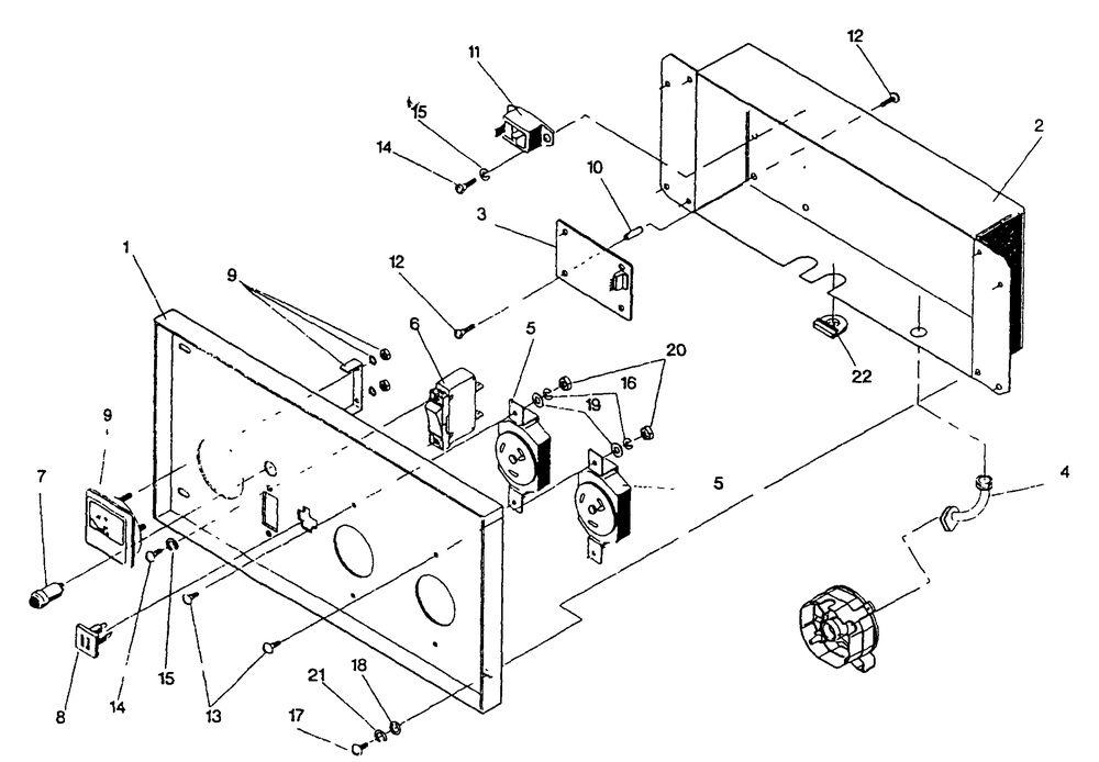Control Panel Drawing No. 98250 Diagram and Parts List for 0488-0-GN5,500  Briggs and Stratton Generator